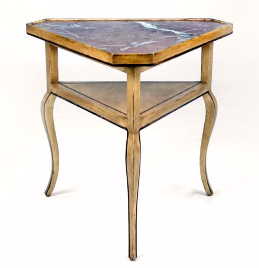 Picture of FRENCH CORNER TABLE W/ MARBLE TOP